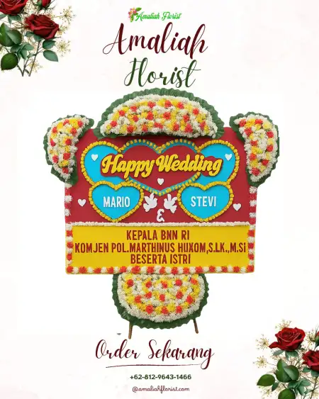 Papan Bunga Pernikahan Pineung